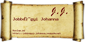 Jobbágyi Johanna névjegykártya